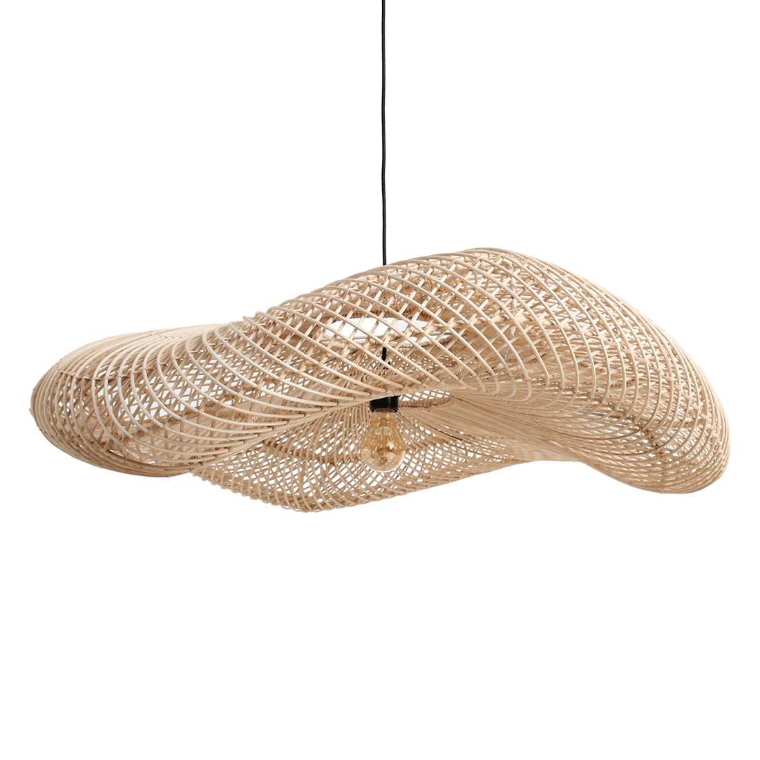 Wave hanging lamp Naturel XL - Raw Materials