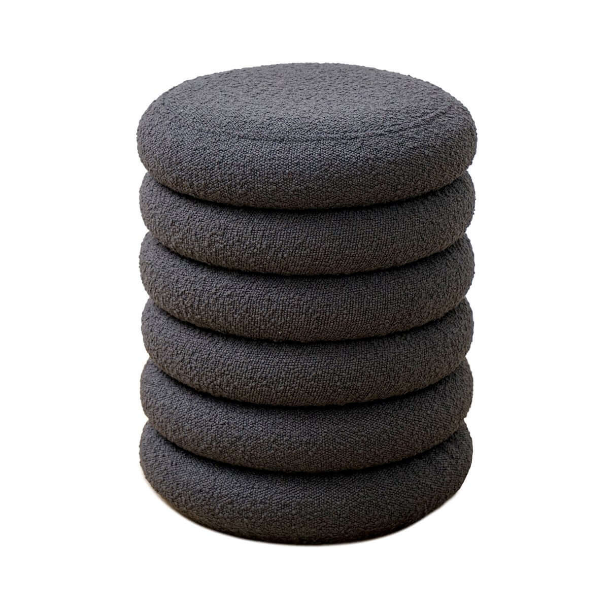 Looped Sitzhocker Ø38 cm Anthrazit - SalesFever