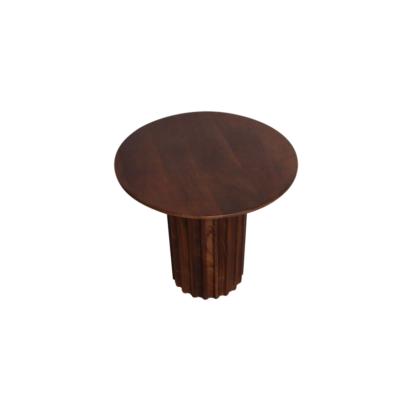 Bullnose bijzettafel bruin 50 cm