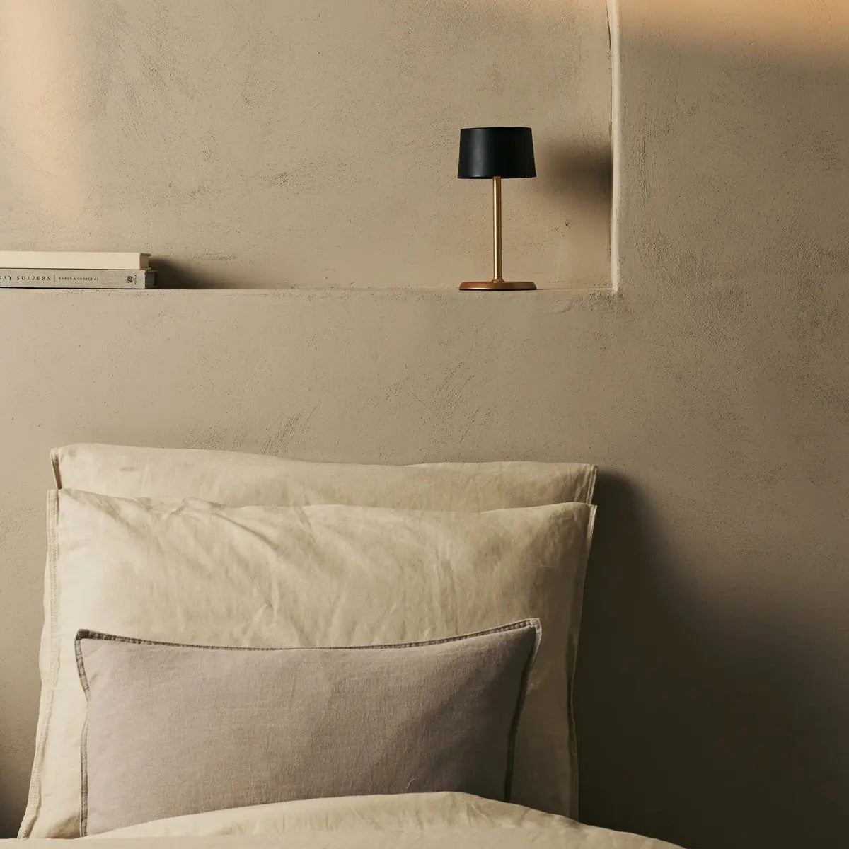 David Black & Gold oplaadbare tafellamp 2 op 1 met verstelbare hoogte - dimbaar en draadloos met 120 uur batterij