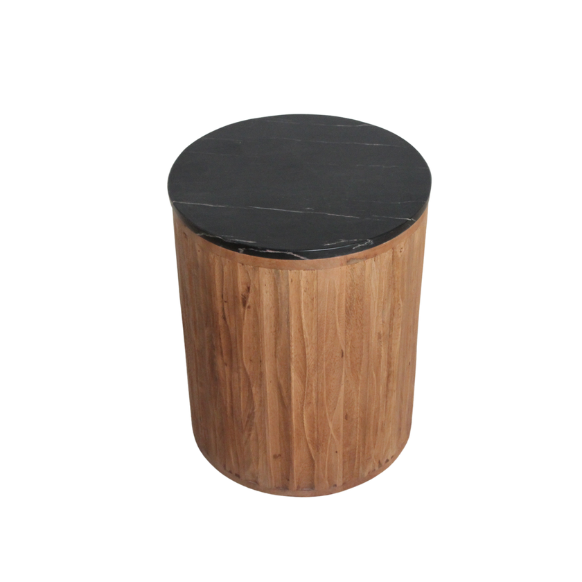 Langkawi bijzettafel marmer zwart - 40x40x50 cm