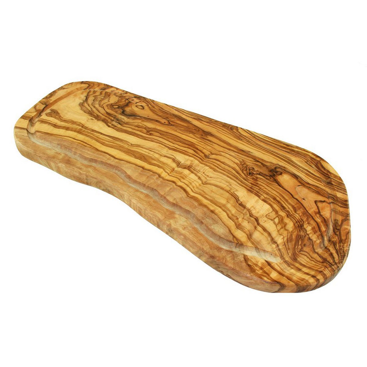 Steakplank RUSTIEK (lengte ca. 50 - 55 cm) met sapgleuf & zonder handvat