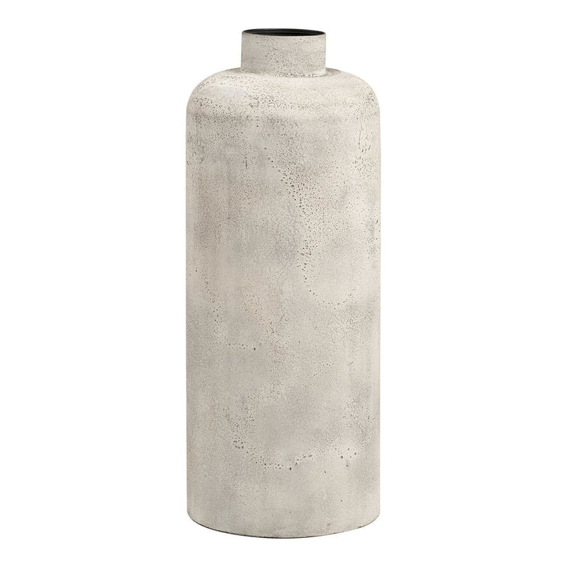 Hou Decoratieve pot, metaal, antiek beige, ø24x60,5 cm