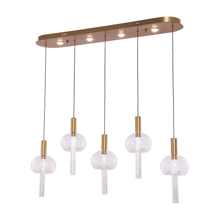 Hanglamp Tubey Copper Gold | 5 - 100x20cm