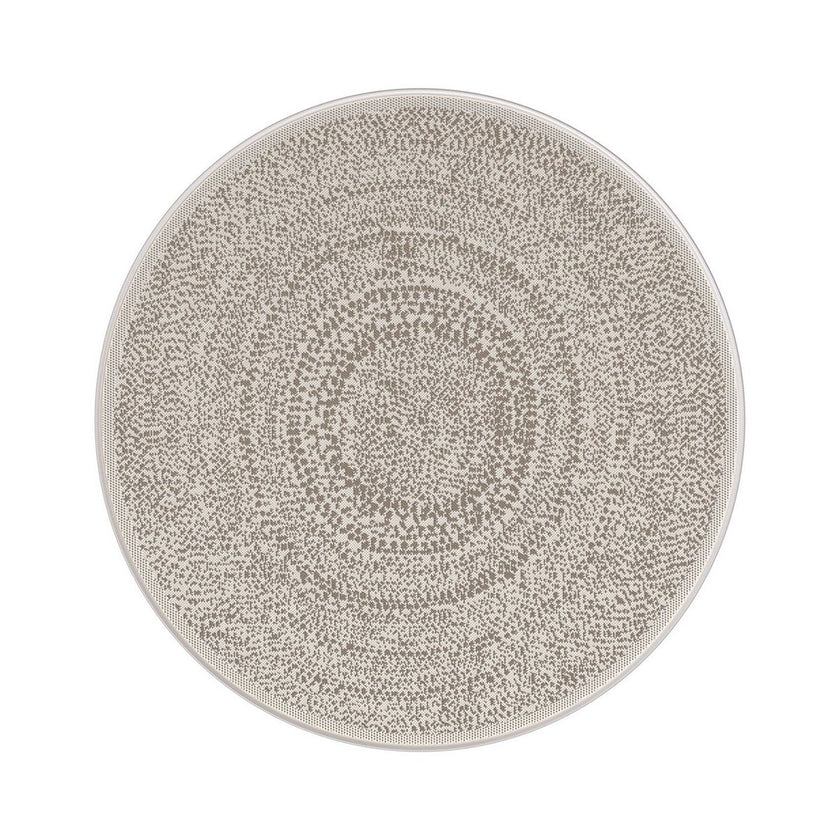 TRIBAL rond vloerkleed voor binnen en buiten in etnische stijl