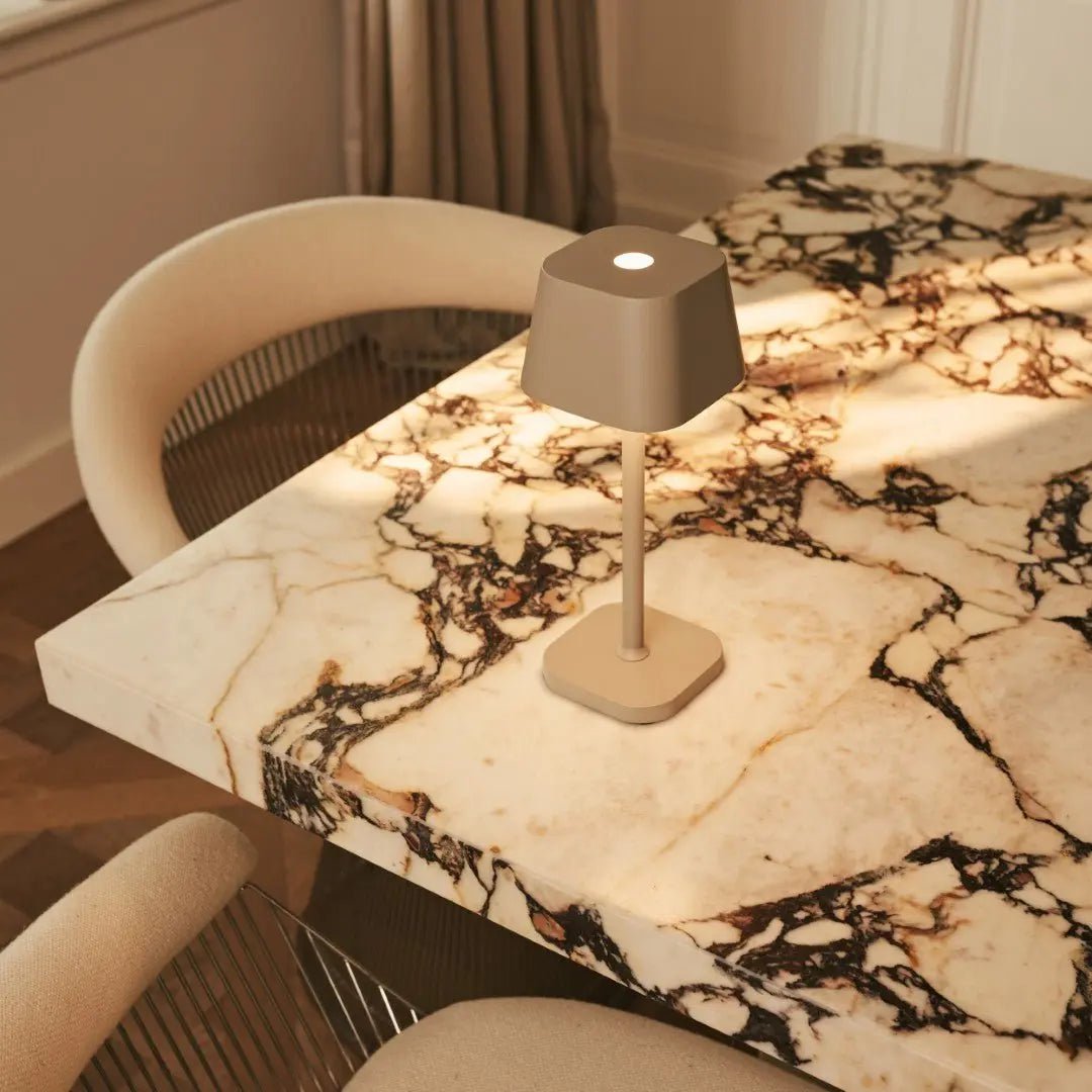 Ava Shadow Gray - Oplaadbare tafellamp | Stijlvol, draadloos en dimbaar